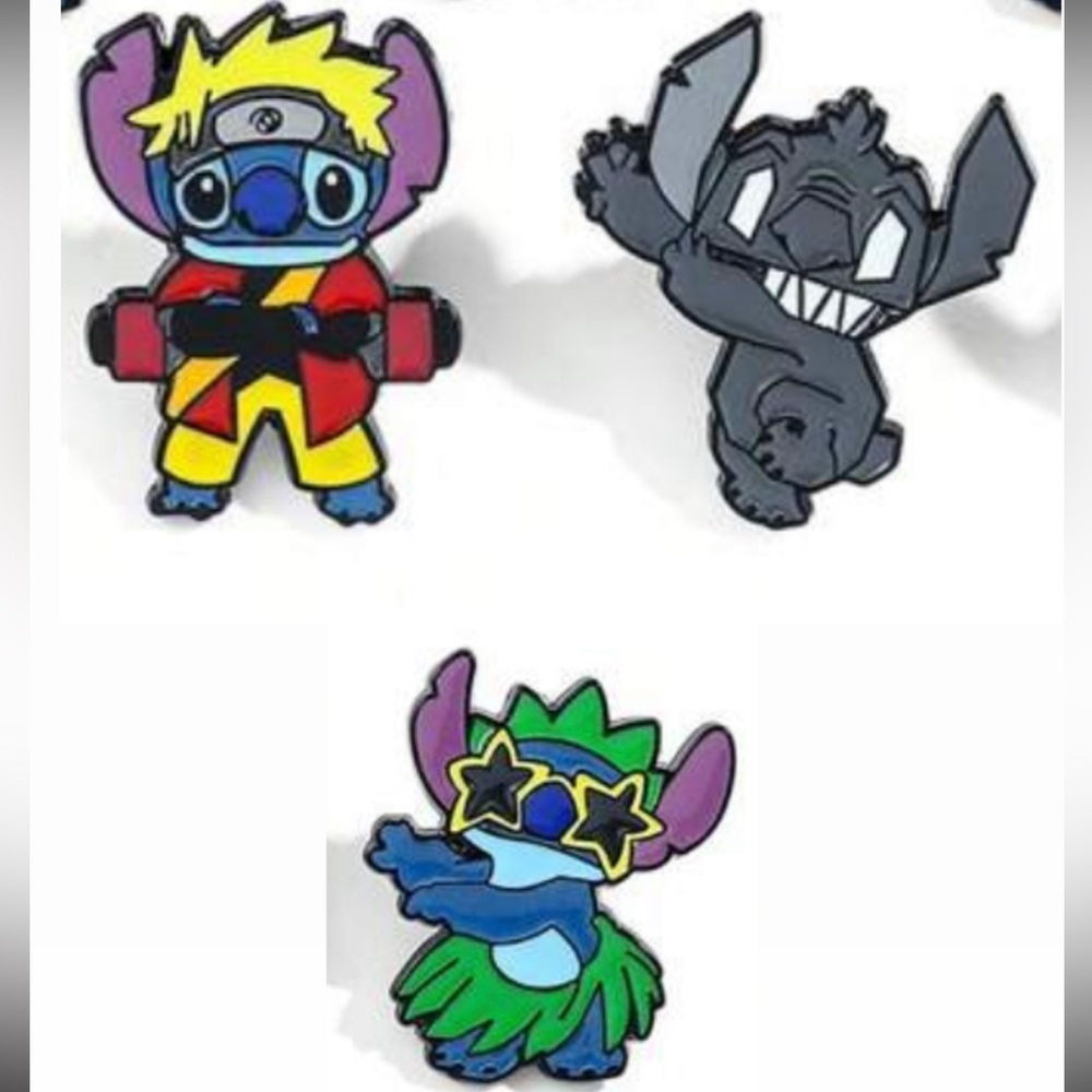 Naruto Stitch Trio Pin Set